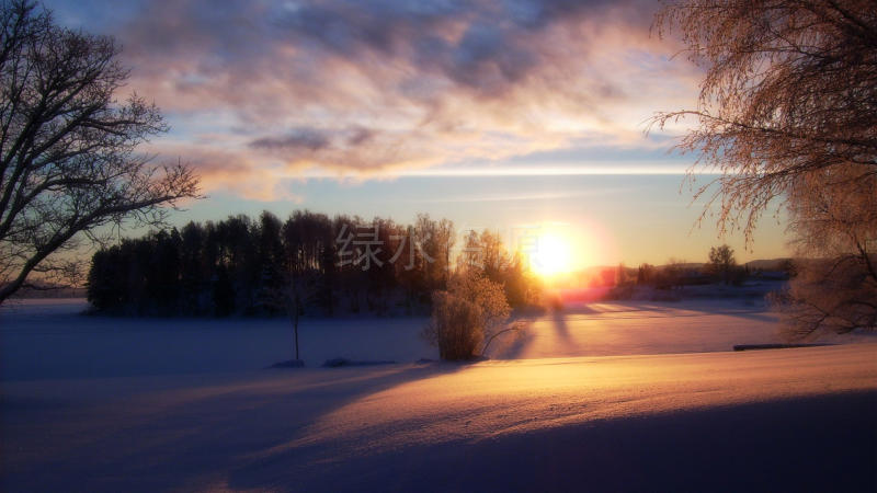 美丽无垠雪地风景桌面壁纸