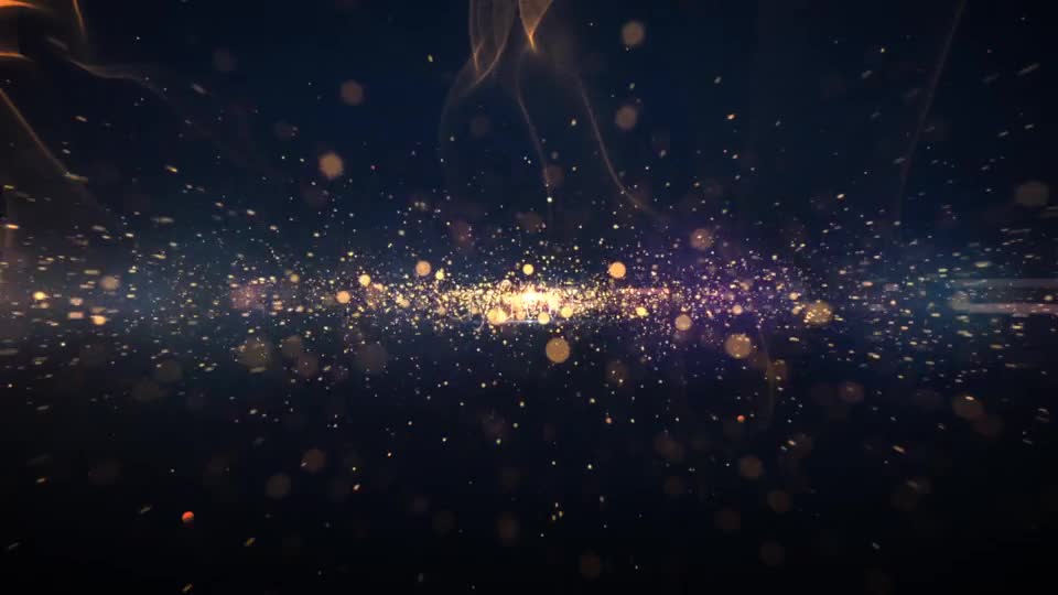 
金色粒子文字标题动画