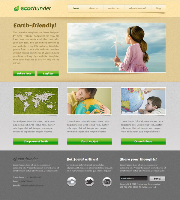 自然生态网站模板