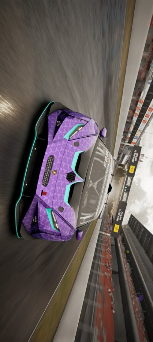 兰博基尼Huracan Super Trofeo EVO2 紫色跑车手机壁纸