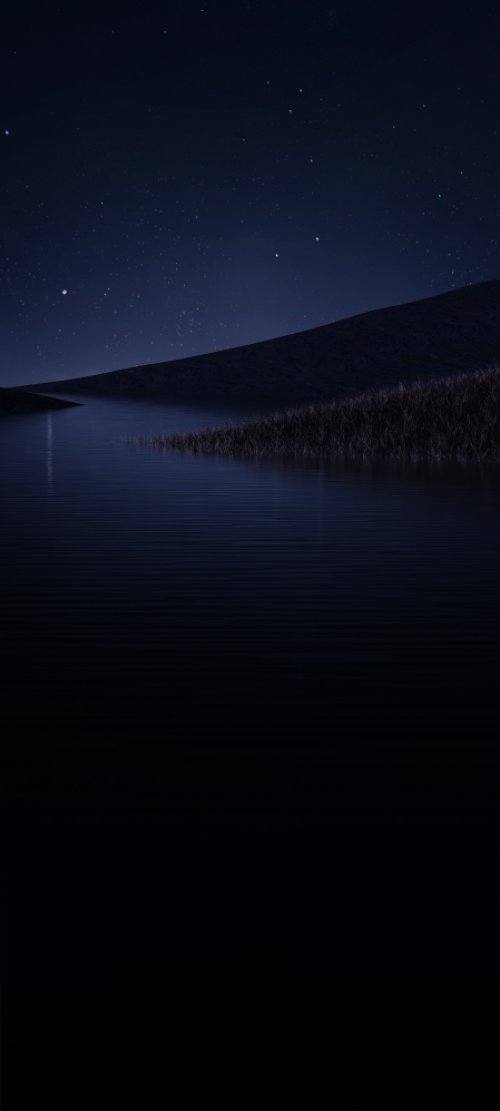 晚上 星空 湖水 风景手机壁纸